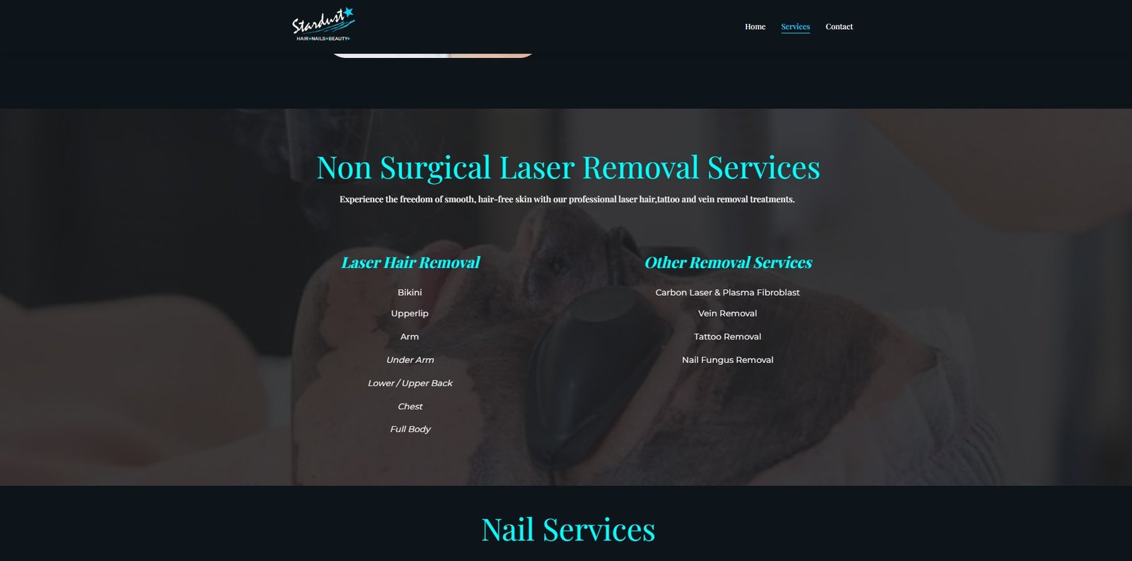 Stardust Hair Design website